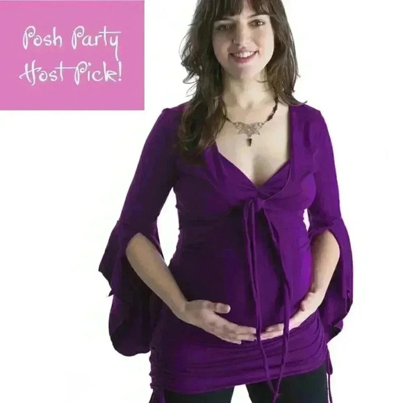 Maternity Sweaters - Ipseity Venus Tie Coverup + for Maternity S/M NEW